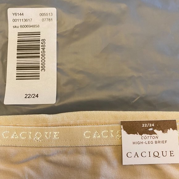 2 NWT Cacque (Lane Bryant) High-Cut Cotton Panties Plus Size 22/24 - Picture 2 of 4